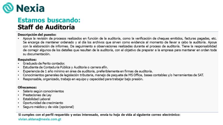 staff de auditoria